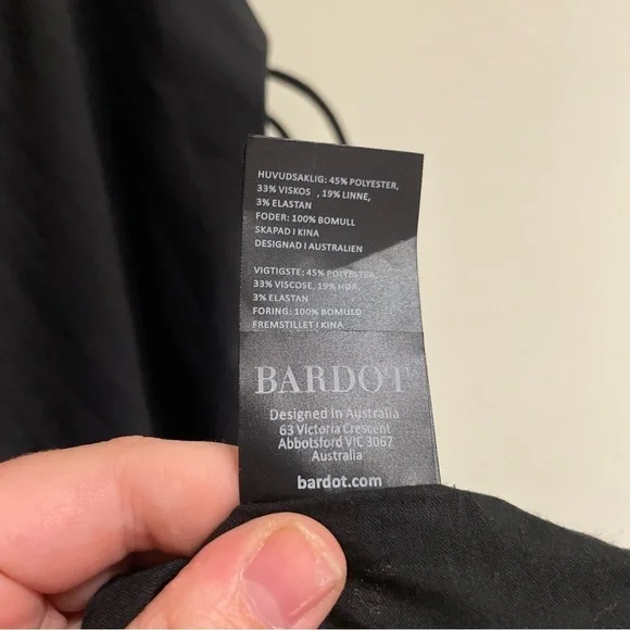 Revolve BARDOT NWT Apollo Fit & Flare Cutout Mini Dress Black Size Small - Picture 10 of 10